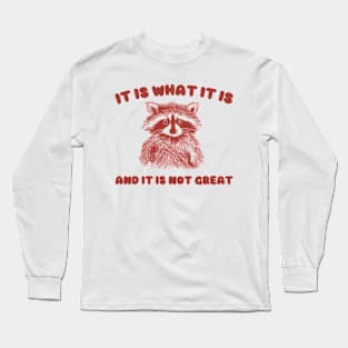 It Is what it is and it is not great, Cartoon Meme Top, Vintage Cartoon Sweater, Unisex Long Sleeve T-Shirt